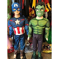 Hóa Trang Đội Trưởng Mỹ Captain Độn Cơ Bắp Kèm Mặt Nạ