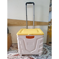 Thùng gấp gọn vali có bánh xe kéo tiện dụng dùng đi chợ, siêu thị, đựng đồ trên ô tô