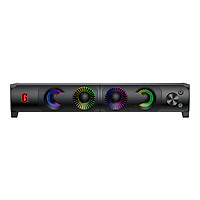 Loa thanh SOUNDBAR Kiểu dáng gaming ROBOT RS300 Hiệu ứng LED RGB Công suất lớn 6W - Hàng Chính Hãng