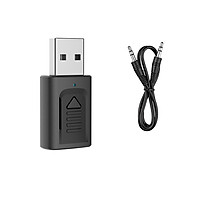 Fun 4-in-1 USB Bluetooth 5.0 Transmitter Receiver Wireless Adapter Stereo Audio 3.5mm Aux Jack for TV Car Kit