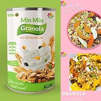 Ngũ cốc dinh dưỡng hạt ăn liền Granola Min Min, bữa ăn phụ lành mạnh (hộp 500g)