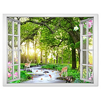 Tranh dán tường cửa sổ phong cảnh đẹp VT0422