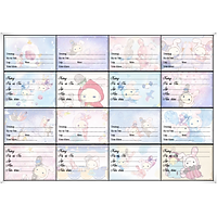 Lốc 16 nhãn vở học sinh dán được hình động vật, mèo, BIG BANG, BLACKPINK, AMONGUS cute - Corgi Shop