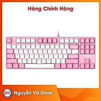 Bàn phím cơ Gaming DareU EK87 Pink White - Hàng Chính Hãng