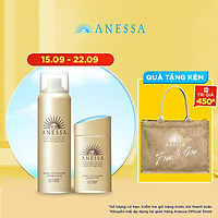 Combo Kem chống nắng dưỡng da dạng sữa Anessa Milk SPF 50+ PA++++ 60ml và Kem chống nắng dưỡng da dạng xịt Anessa Spray 60g
