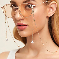 Fashion Woman Sunglasses Chain Pearl Pendant Anti-falling Glasses Eyeglass Cord Necklace
