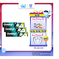 Combo 3 Kem đánh răng dạng gel Closeup Trắng Răng Tự Nhiên Vị Dừa Thơm Mát 230g cho răng trắng tự nhiên hơn sau 2 tuần