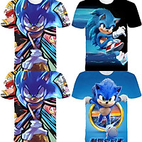 Áo Thun Tay Ngắn In Hình Sonic The Hedgehog 3d Cho Bé