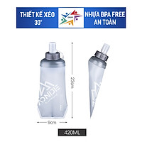 Bình Nước Mềm Thể Thao Gấp Gọn Dạng Xéo SD26 - Dung Tích 420ml