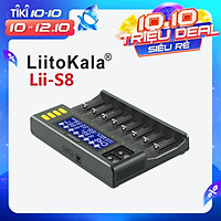 LiitoKala lii-S8 Battery Charger Li-ion 3.7V NiMH 1.2V Li-FePO4 3.2V IMR 3.8V charger for 18650 26650 21700 26700 AA AAA