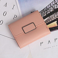Bóp Ví nữ mini gấp 3 bỏ túi nhiều ngăn đựng tiền trangsucpt, thẻ ATM tiện dụng, Da Pu mềm mại với đường may tỉ m