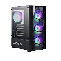 Vỏ case máy tính Montech X1 - (4 FAN LED RGB cài đặt sẵn) - Hàng chính hãng