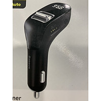 Tẩu sạc đa năng tích hợp phát nhạc từ USB dùng cho xe ô tô Baseus Streamer F40 AUX/FM Wireless MP3 Car Charger (3A, 2 Port, Bluetooth 5.0, Lossless Sound Effects, LED, AUX/FM Transmiter)HÀNG NHẬP KHẨU