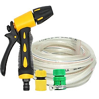 Vòi phun xịt rửa xe,tưới cây áp lực cao 319498-1 (cút nối vàng-dây trắng)