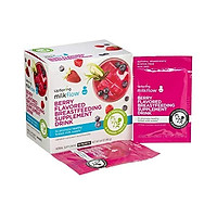 UpSpring Baby Milkflow Fenugreek and Blessed Thistle Powder Berry Drink Mix, 18 Count Lactation Supplement Packets to Promote Healthy Breast Milk Supply