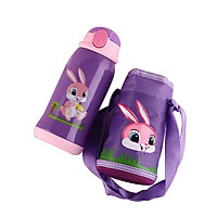 COMBO Bình Đựng Nước Uống 600ml Giữ Nhiệt 12 Giờ, Kèm Ống Hút Và Túi Vải Giữ Nhiệt Cho Bé Đi Học ( chọn màu ) - Tặng 1 quạt cầm tay
