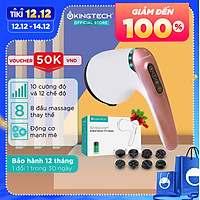 Máy Massage Cầm Tay Đa Năng Cao Cấp KINGTECH YT-1803 - Mát Xa Không Dây Toàn Thân - Giảm Đau Cơ, Cứng Khớp Cho Cổ, Vai Gáy, Lưng, Chân, Cánh Tay - Hỗ Trợ Giảm Béo Vòng Bụng - Hàng Chính Hãng