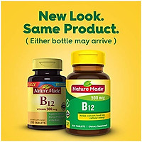Viên Uống Nature Made Bổ Sung Vitamin B12 500mcg Giúp Trao Đổi Chất (200 Viên/Hộp)
