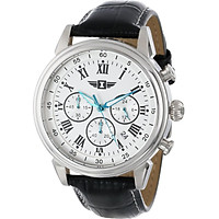 I By Invicta Men's 90242-002 Stainless Steel Watch with Black Leather Band