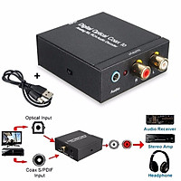 Digital Optical SPDIF Coax to Analog R/L RCA Audio Decoder DTS2.1/5.1 Converter