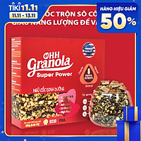 Giảm Cân Ngũ Cốc Tăng Cơ Giàu Năng Lượng Chocolate Đen - Super Power (Ohh - Granola) Tiêu Chuẩn FDA Hoa Kỳ, Hộp 250g