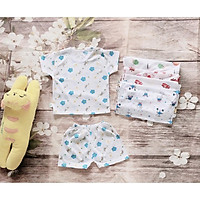 Sale- Combo 5 Bộ coton cho bé sơ sinh-quần áo mùa hè cho bé tra- bộ đồ cộc tay mùa hè cho trẻ sơ sinh