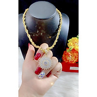 Dây chuyền nữ mặt xoàn mạ 18k cao cấp P160