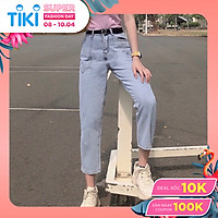 Quần jean nữ dáng BAGGY nữ Julido Store, chất jean co dãn nhẹ lưng cao mẫu mới BG128