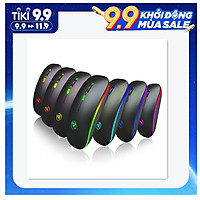 HXSJ T18 Dual Mode Mouse 2.4G Wireless Mouse BT Mouse Colorful Breathing Light Mute Mouse with Adjustable DPI for Laptop