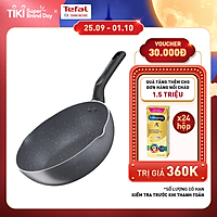 Chảo chiên sâu lòng Tefal Natura B2266495 24cm - Lớp phủ Titanium, tiết kiệm dầu ăn - Cảnh báo nhiệt thông minh - Hàng chính hãng