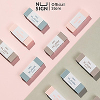 Gôm tẩy 2B cao cấp Nusign - Tẩy sạch không bụi - 3 màu - 1 chiếc - NS151A
