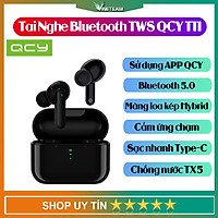 Tai nghe Bluetooth TWS True Wireless QCY T11 5.0 - 4 micro siêu đàm thoại chống nước mồ hôi IPX5 - Tai nghe Bluetooth kiểu dáng hiện đại, thời thượng -4478- hàng nhập khẩu