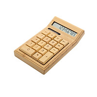 Máy tính điện tử Bamboo thân thiện với môi trường Bộ đếm Chức năng tiêu chuẩn 12 chữ số Năng lượng mặt trời & Pin kép Cấp nguồn cho Gia đình