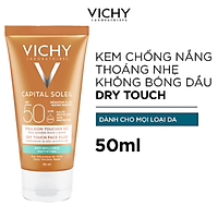Kem Chống Nắng Không Gây Nhờn Rít Không Màu SPF50 Vichy Capital Soleil SPF50 Face Dry Touch (50ml) -100516689