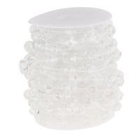 DIY Acrylic Crystal Bead Strand Garland Curtain Wedding Decor 10m Colored