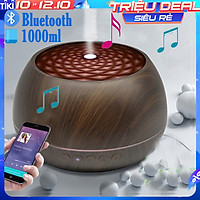 Máy Xông Tinh Dầu Có Loa Bluetooth Kết Nối Với Điện Thoại Nghe Nhạc Cực Hay, Máy Khuếch Tán Tinh Dầu Cho Phòng Lớn Thể Tích 1000ML, Có Remote Điều Khiển Từ Xa và Đèn LED Biến Đổi Màu Cực Đẹp