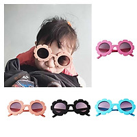 4 Pieces Kids Cute Vintage Flower Sunglasses UV400 Outdoor For Girls Boys