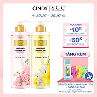 Combo sữa tắm nước hoa Cindy Bloom Aroma Flower mùi hương ngọt ngào nữ tính + Romantic Muse quyến rũ lãng mạn 640g