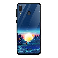 Ốp lưng dành cho điện thoại Samsung Galaxy M in họa tiết Trăng sáng đang mọc sau núi