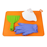 Silicone Slap Mat 410 x 310mm Clean-up or Resin Transfer Scraper Paper Funnels Gloves Protect Work Surface for DLP SLA 3D Printer Accessories Kit