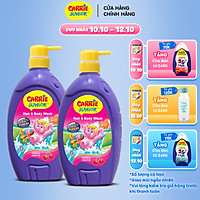 Combo 2 Sữa Tắm Gội cho bé Carrie Junior Hương Cherry (700g/chai)