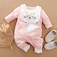 Bộ Body quần áo trẻ em dài tay kèm Yếm cho Bé Trai Bé Gái từ 3-13kg BTE3