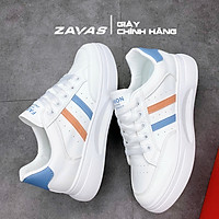 Giày thể thao nữ ZAVAS đế cao 3cm màu trắng bằng da không bong tróc mang êm chân S411 - Giày Sneaker Nữ Chính Hãng