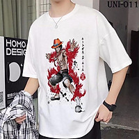 Áo thun nam unisex from rộng lufy hình đỏ cực đẹp
