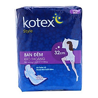 Combo 2 Gói Băng Vệ Sinh Kotex Siêu Ban Đêm 32Cm - Mỗi Gói 3 Miếng - HSD Luôn Mới