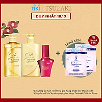 Bộ ba Tsubaki Premium Phục hồi ngăn rụng tóc & Bảo Vệ Tóc Trước Tác Hại Của Tia UV (Gội Xả 490ml/chai + Dầu dưỡng tóc 50ml)