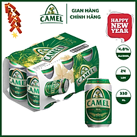 Bia Camel Lager (Xanh) 4.8% - Thùng 24 lon x 330ml