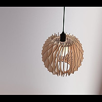 Đèn gỗ thả trần CAO CẤP hiện đại sang trọng 28,5x28,5cm chất liệu gỗ trang trí cho phòng khách nhà căn hộ decor nhà quán cafe