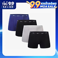 Combo 4 quần lót nam Boxer sợi cạp 1cm sợi tre tự nhiên mềm mịn thấm hút mồ hôi, co giãn 4 chiều MRM Manlywear (3 màu)
