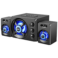 Bộ 3 loa máy tính.Bộ loa gia đình 3 trong 1 SADA D-208. Loa siêu trầm với đèn LED đầy màu sắc. Loa có dây 3,5 mm Khe cắm thẻ nhớ TF